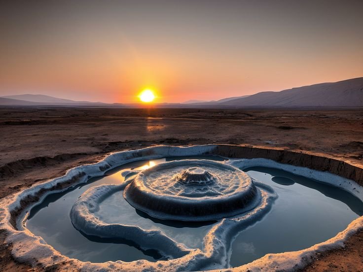 Mud volcano Qobustan